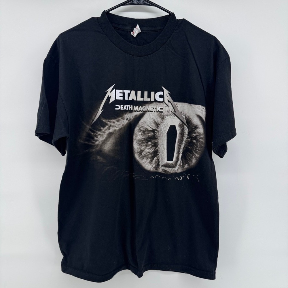 Metallica Death Magnetic Band Graphic T-Shirt Mens Large Black Alstyle Cotton